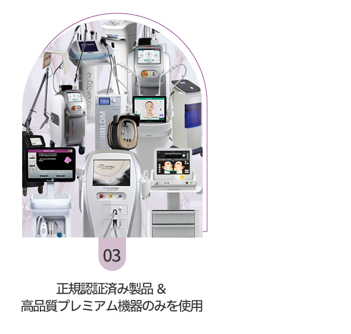 Only use certified products & Premium high quality equipment